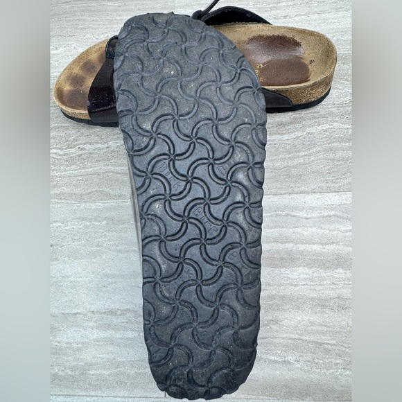 Papillio Florida Birkenstock Maroon Sparkly 3 Strap Sandals Size 39/8 - Picture 10 of 11